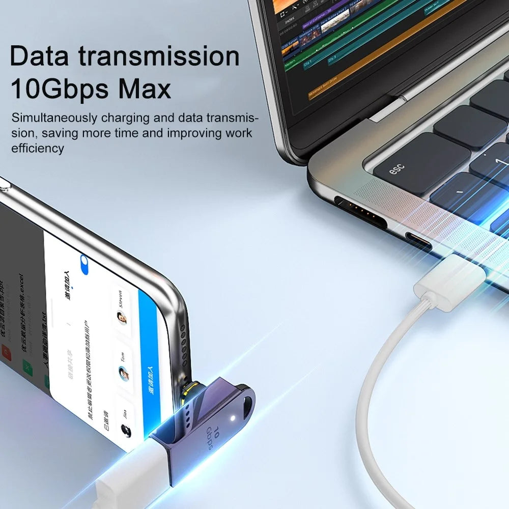10Gbps Type-C to USB Male to Female Magnetic Converter Mini OTG Adapter - 4
