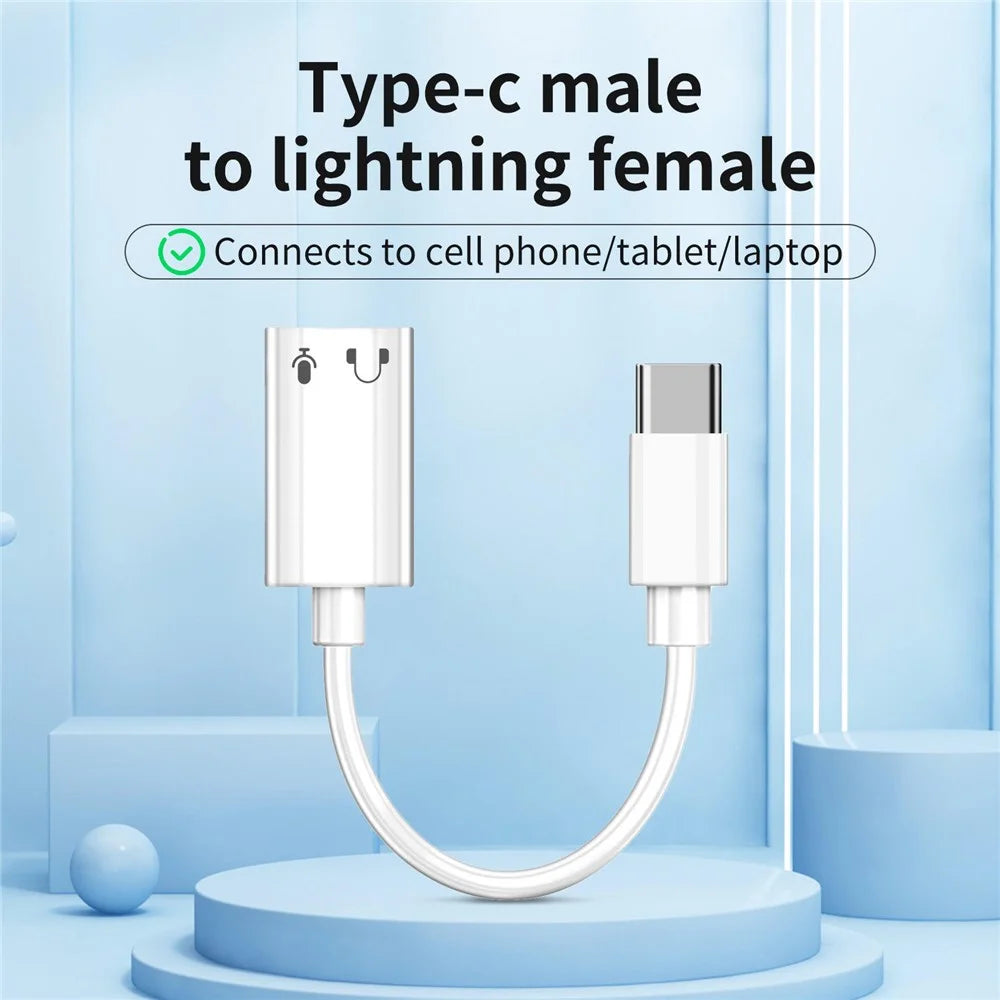 USB-C to iP Headphone Converter for iPhone 15 Series Huawei Samsung Xiaomi LG Type-C Headset Adapter - 3