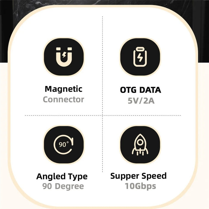 UC-028-AFU Magnetic Connector 10Gbps Type C Male to USB3.0 Female 90 Degree Up Down Angled OTG Data Adapter - 4