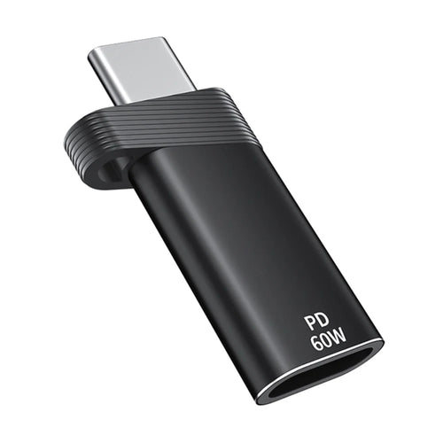 ADS-615 PD 60W Fast Charging Type-C Male to iP Female Adapter Cell Phone Converter for iPhone, MacBook - Black - 1