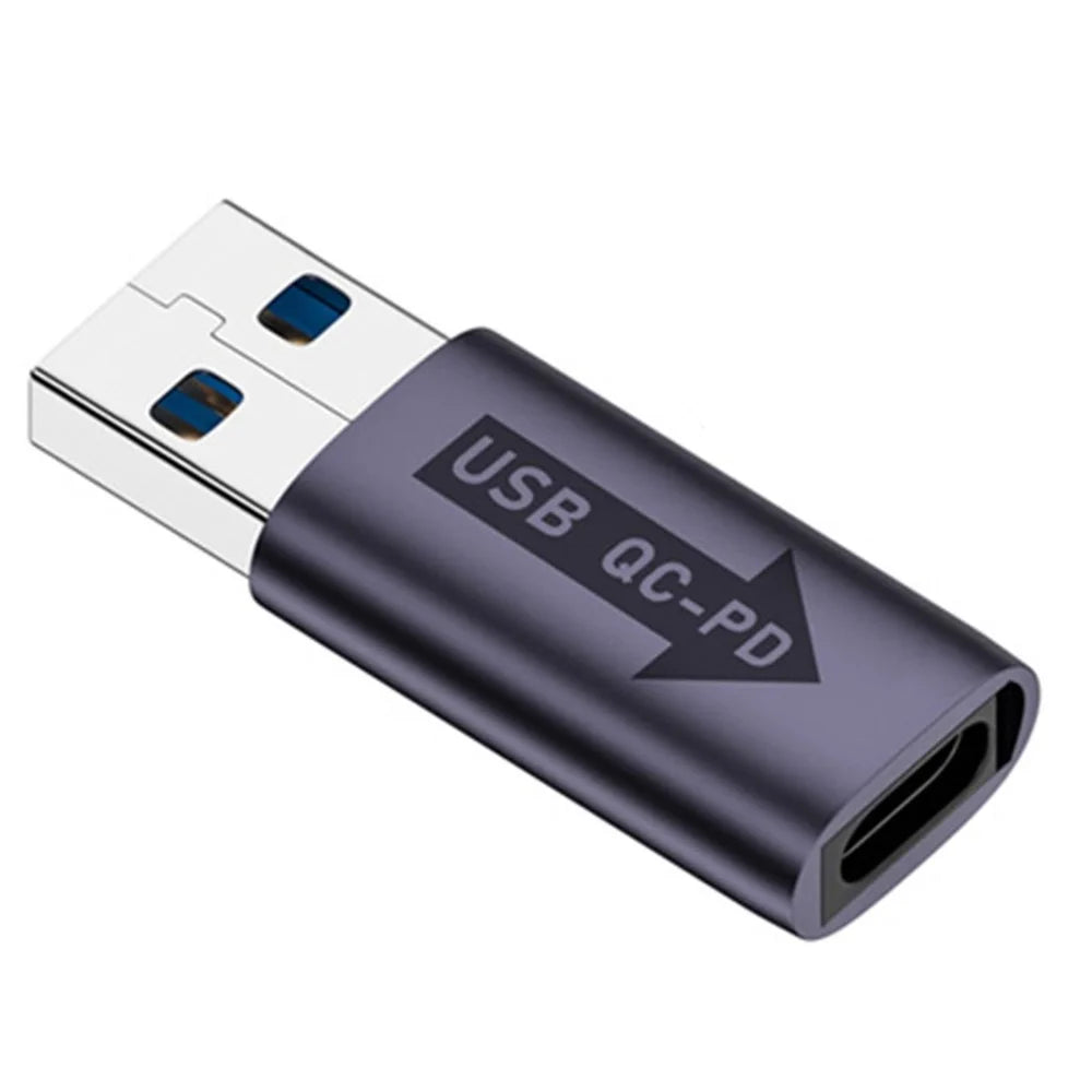AM / CF-OC-PD USB-A QC3.1 to Type-C PD Converter Adapter with 10Gbps Data Transfer - Blue - 1