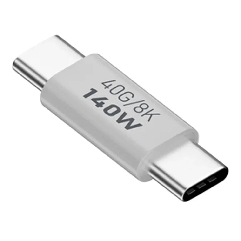 USB 3.1 USB-C Male to Type-C Male Adapter 40Gpbs Data Transfer 140W Charging - 1