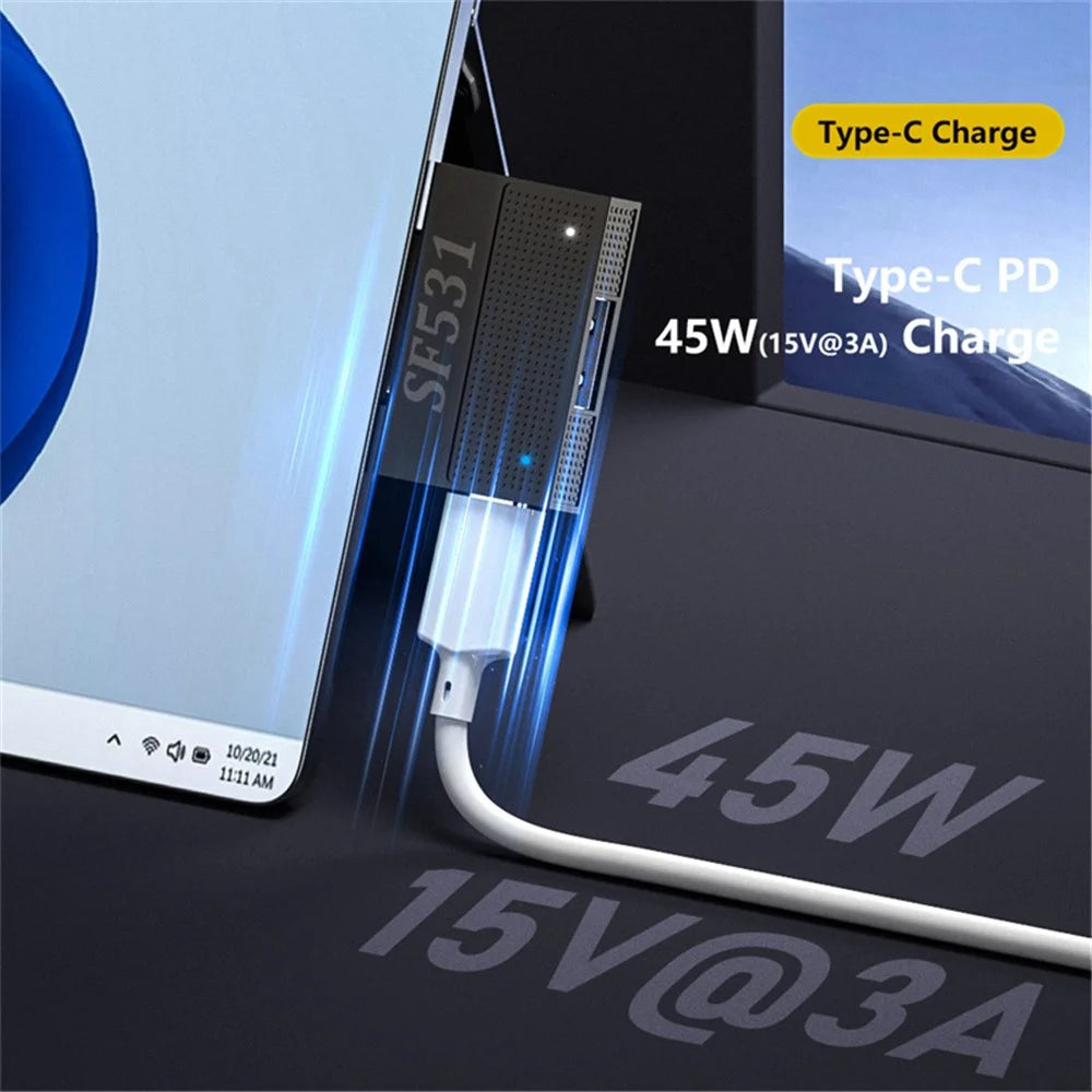 SF531 For Microsoft Surface Tablet Laptop USB3.1 Adapter 40-pin Converter Support Charging - 3