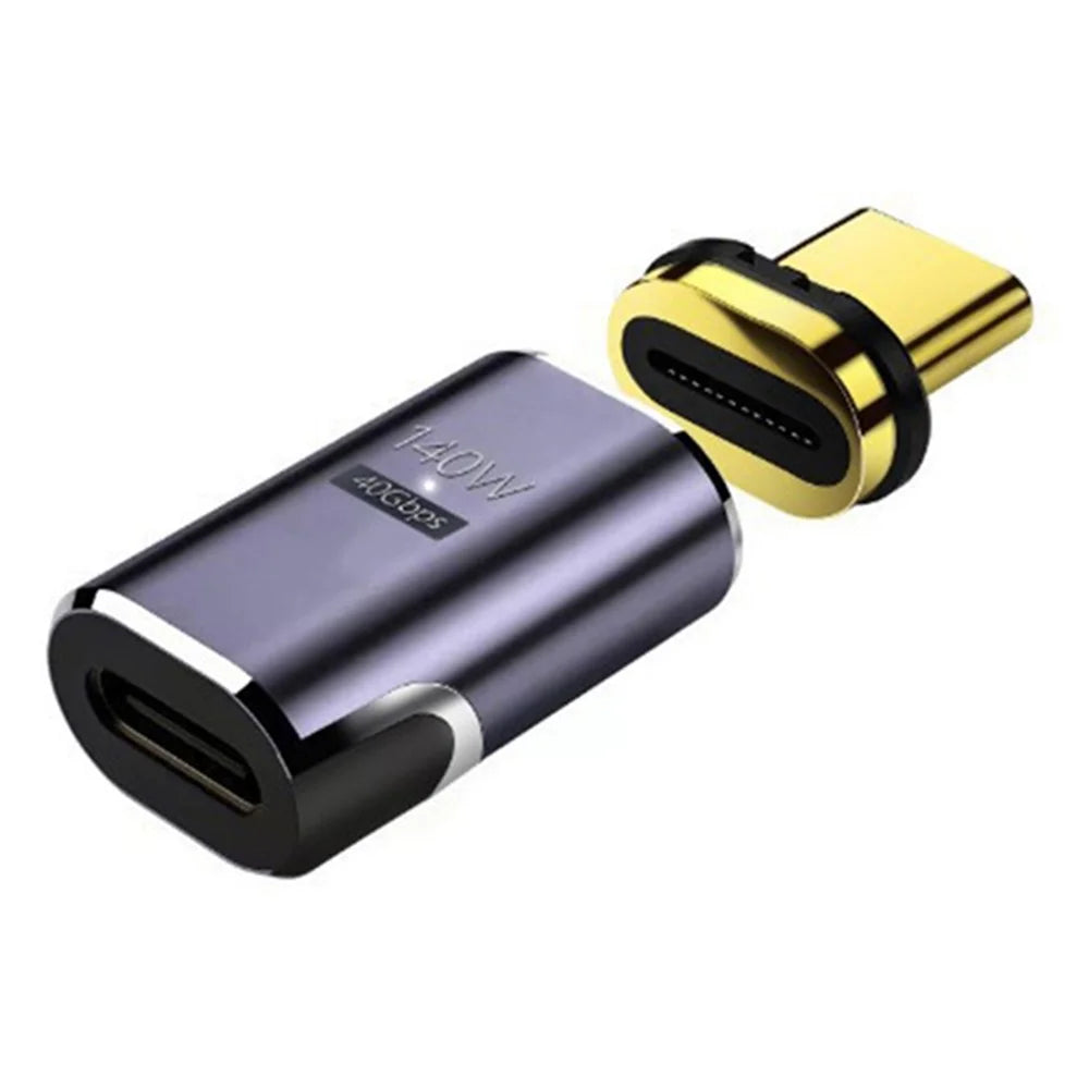 140W 5A Magnetic USB4 Type-C Straight Converter 8K 60Hz 40Gbps OTG Adapter - 1