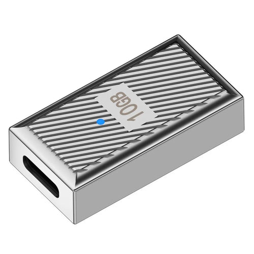 10Gbps Data Transfer USB-A 3.1 Female to Type-C Female 120W OTG Adapter - Silver - 1