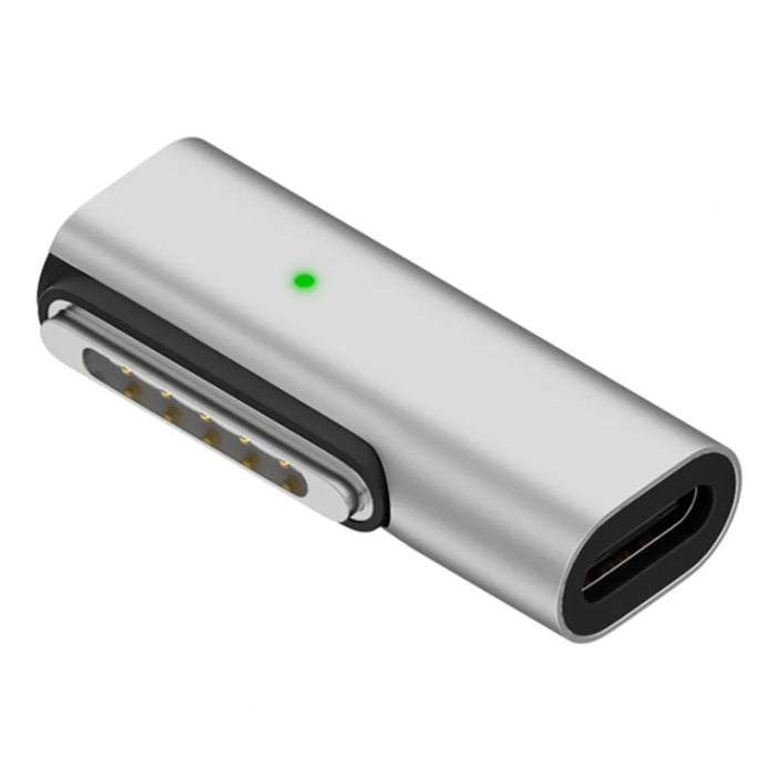 Side Bend USB-C to Magnetic 3 Adapter Right Angle PD 140W Charging Converter Compatible with MacBook - 1