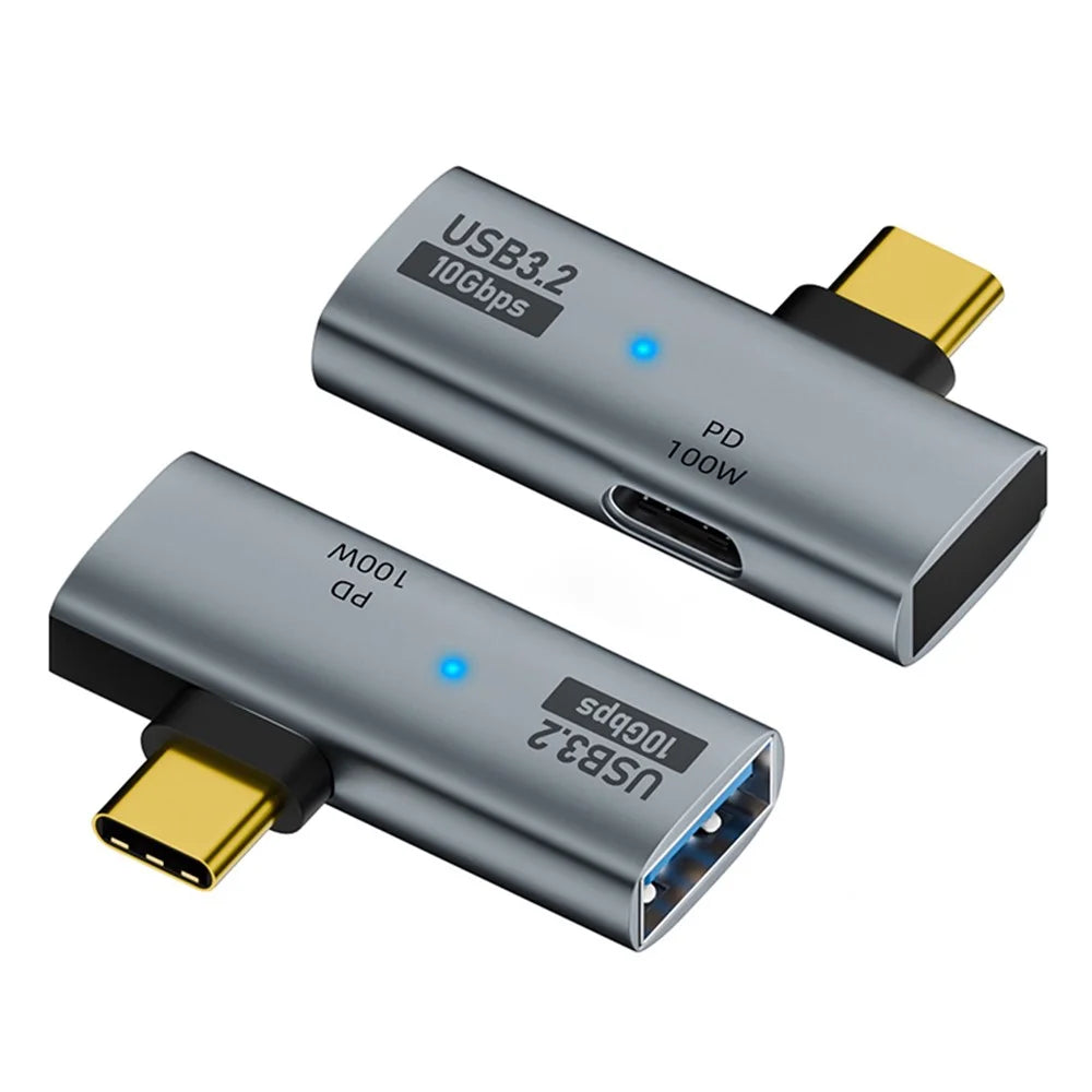 USB 3.2 Adapter Type-C to USB-A  /  USB-C Adapter 10Gbps OTG USB-C 2 to 1 Converter with PD 100W Charge - 1