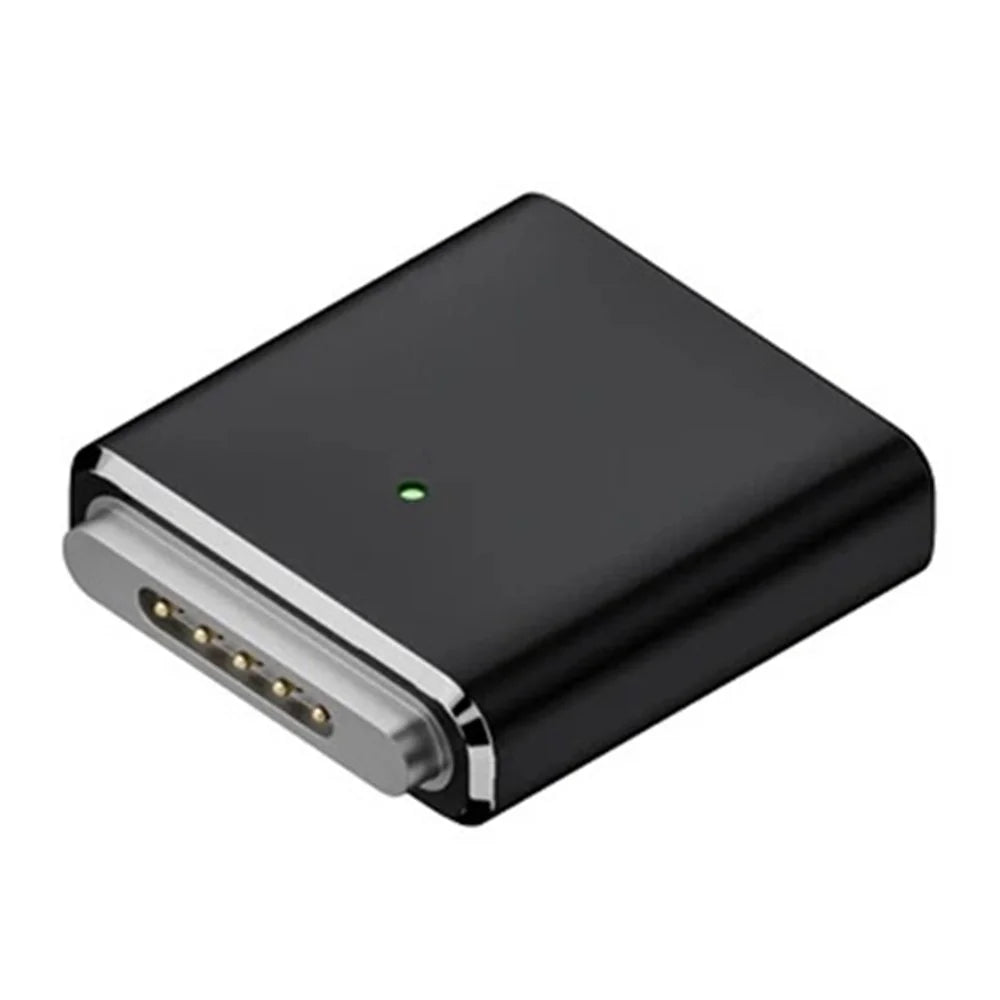 Compatible with MagSafe 3 USB-C Female to Magnetic PD 100W Charging Adapter for MacBook - Dark Grey - 1