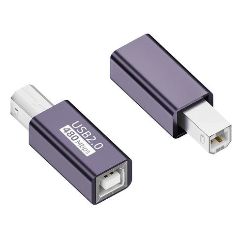 USB-B Female to USB-B Male Converter Adapter, 480Mbps Data Connector Plug for Electric Piano / Printer - 1