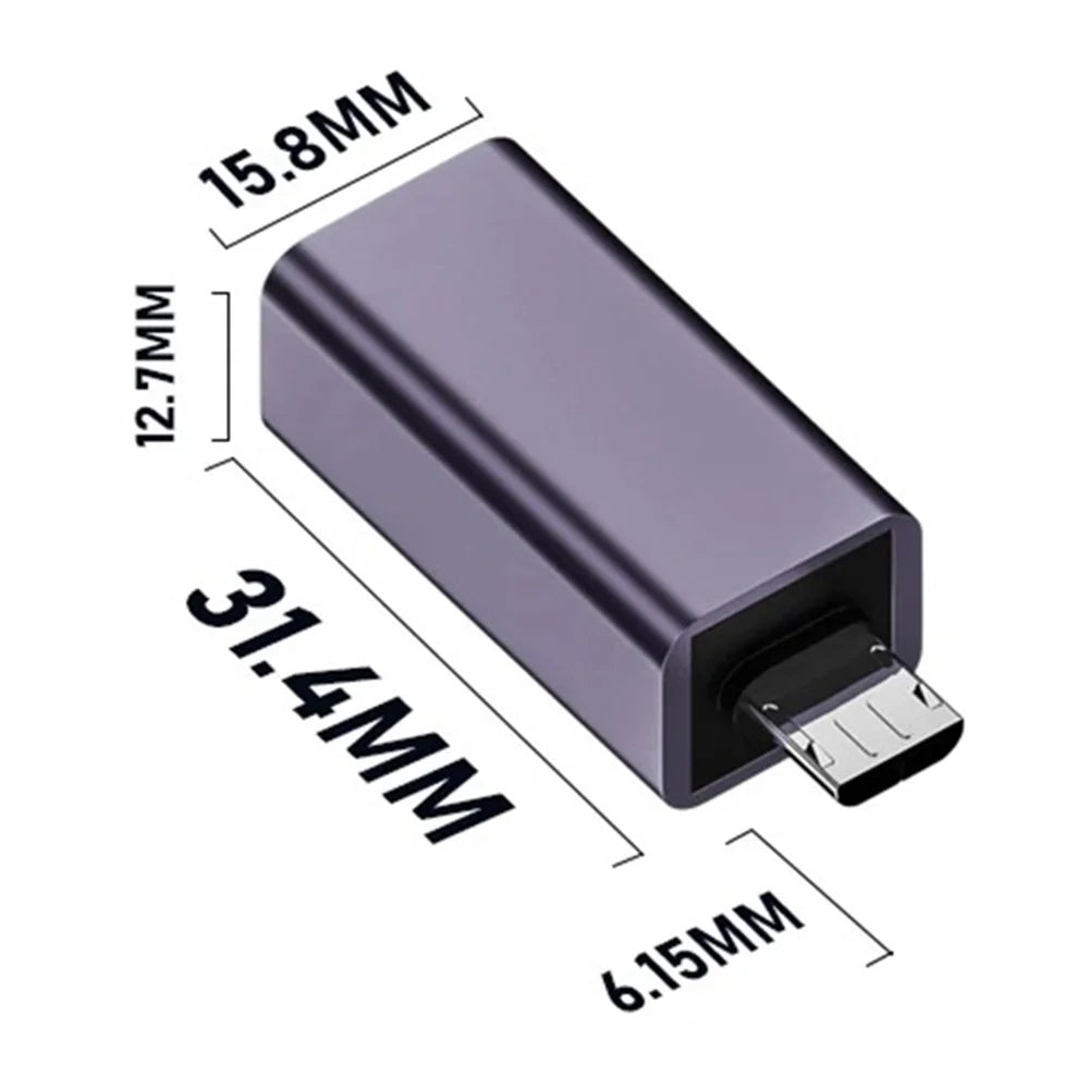 USB-B Female to Micro USB Male 480Mbps Adapter Electric Piano Printer Connector - 7