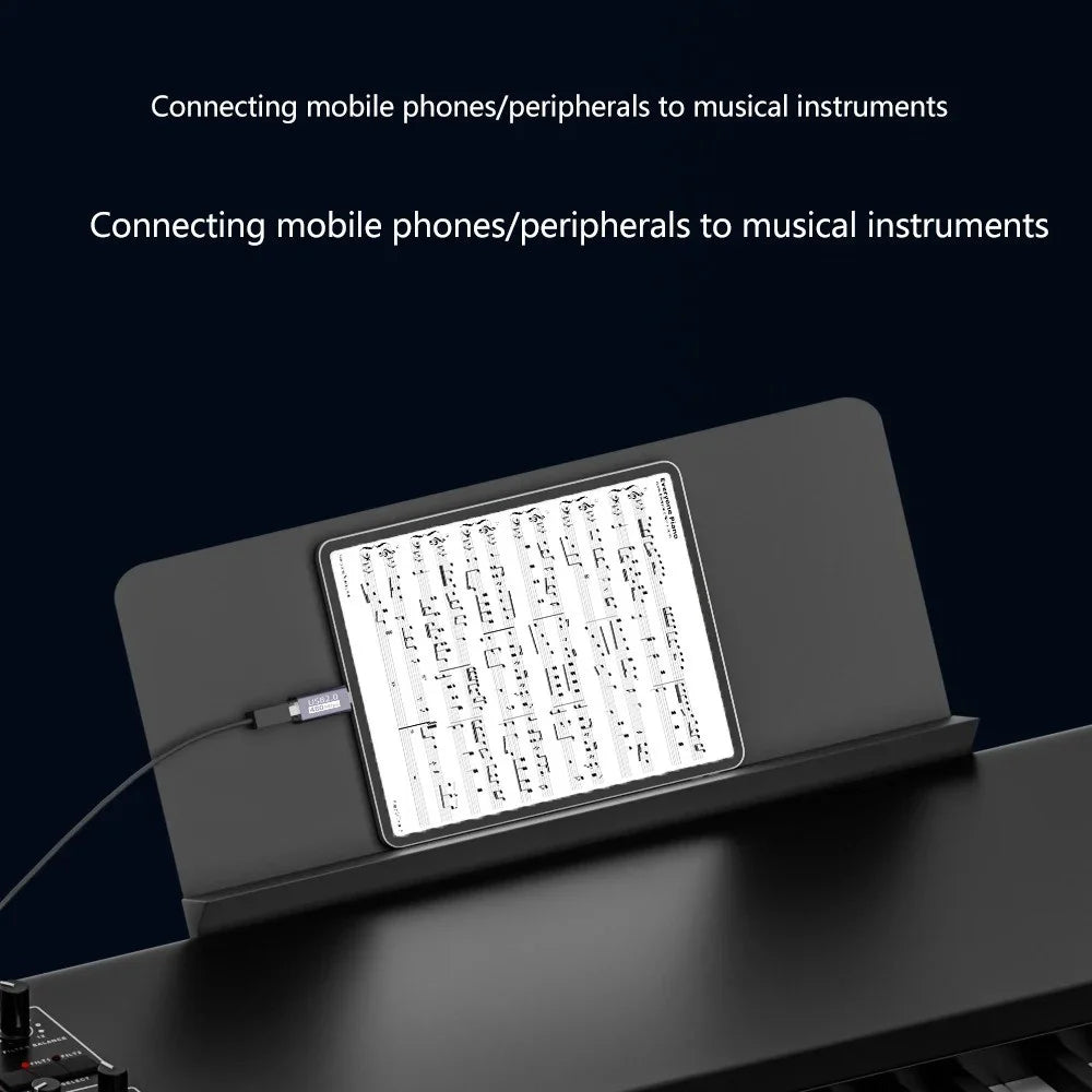 USB-B Female to Mini USB Male 480Mbps Adapter Aluminum Alloy Connector for Electric Piano / Printer - 5