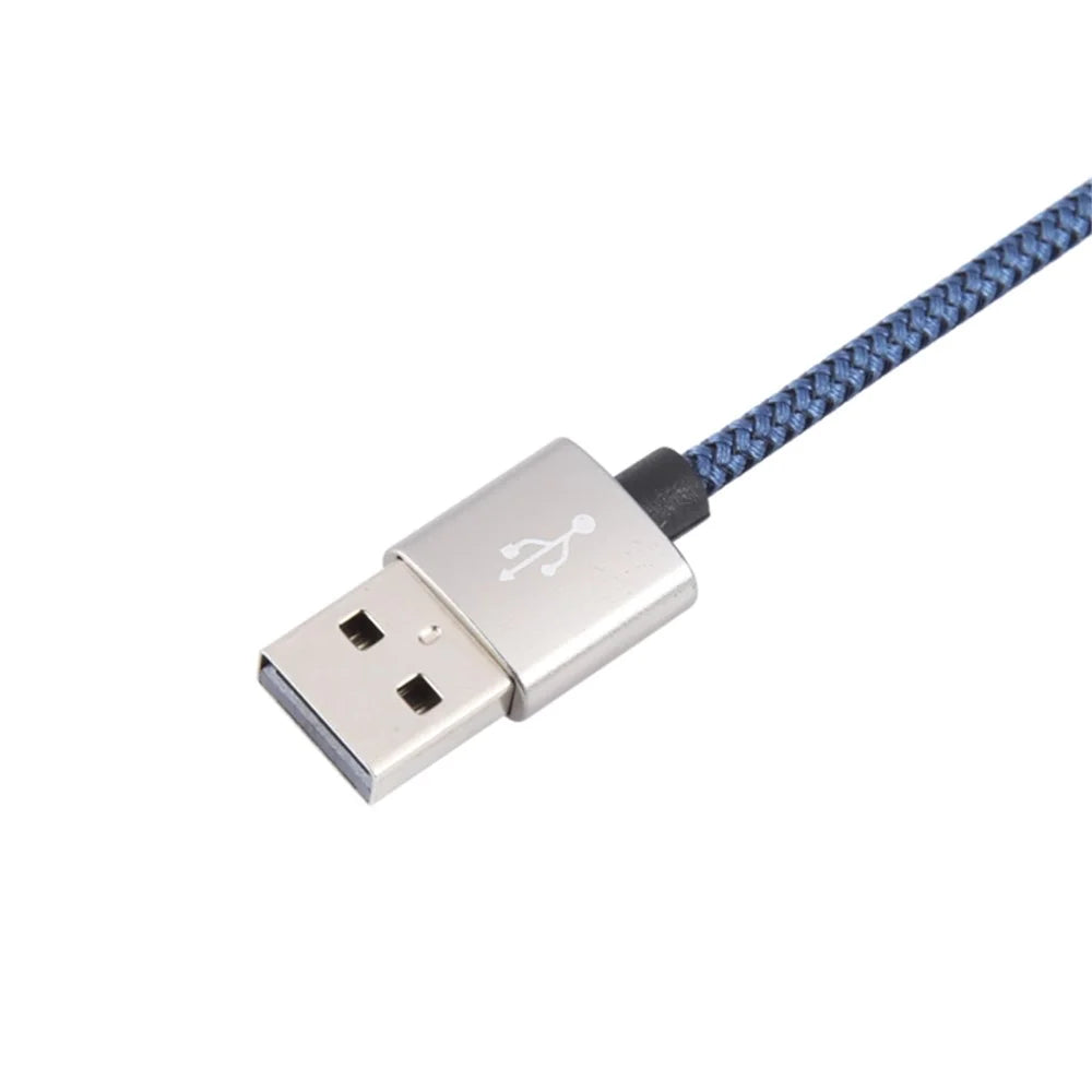 USB Male to 3.5mm Female Audio Adapter Nylon Braided Cord Stereo Sound AUX Adapter - Silver - 3