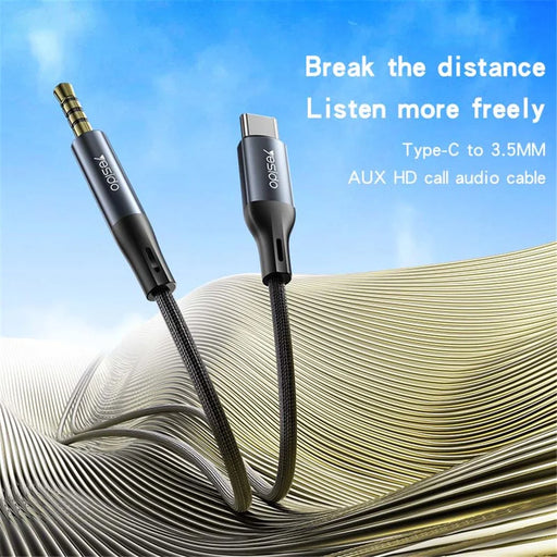 YESIDO YAU42 100cm USB C to 3.5mm Audio Aux Jack Cable Type C to 3.5mm Headphone Car Stereo Cord - 2