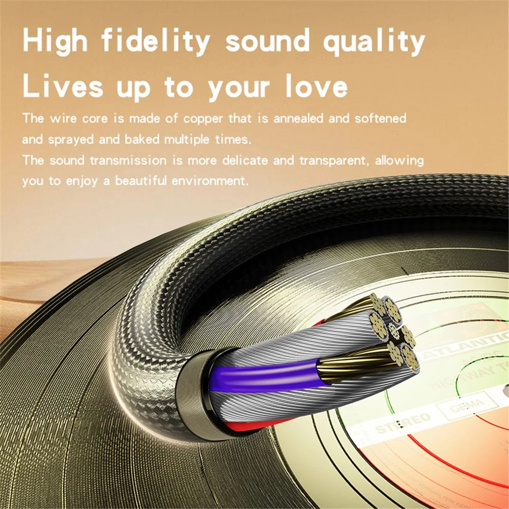 YESIDO YAU43 3.5mm Headphone Audio Cable Extension Cord 1m AUX Male to Male Wire - 3