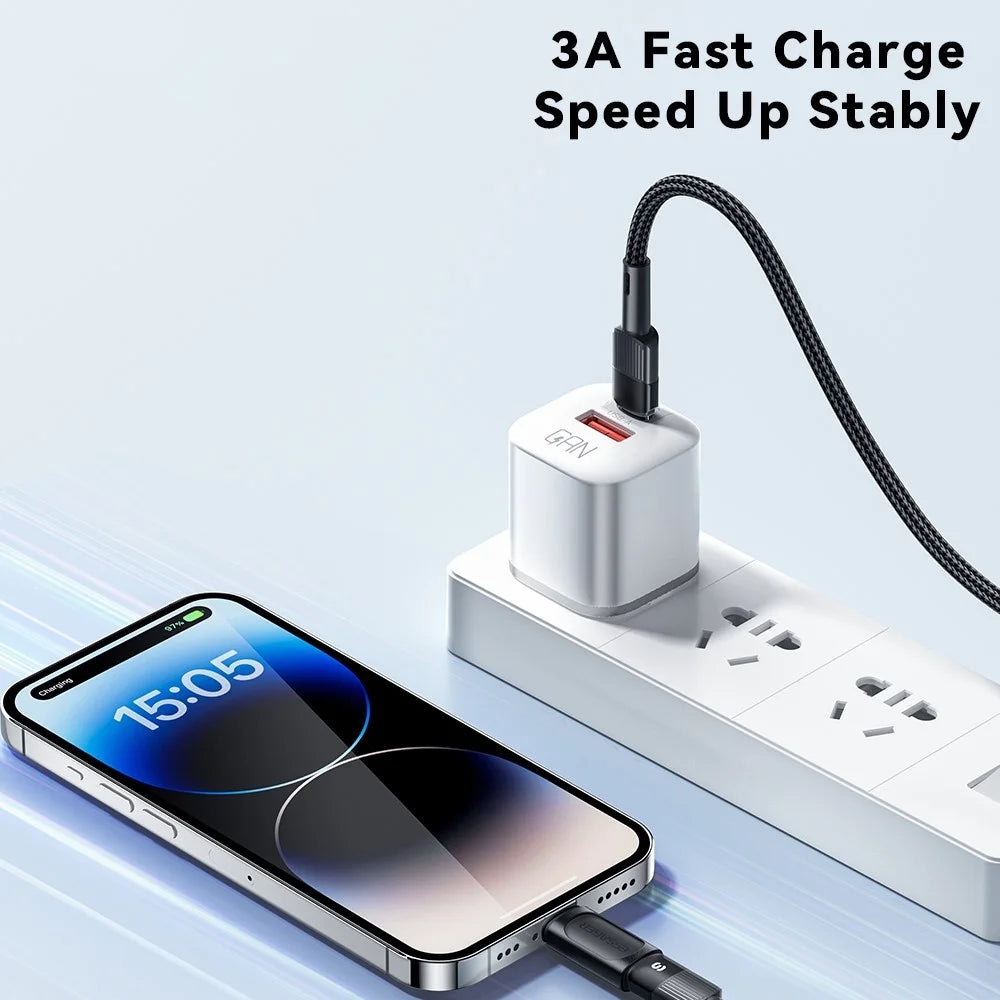 ESSAGER Type-C Male to 8-Pin Female Adapter 480Mbps Data Transmission Converter - 2
