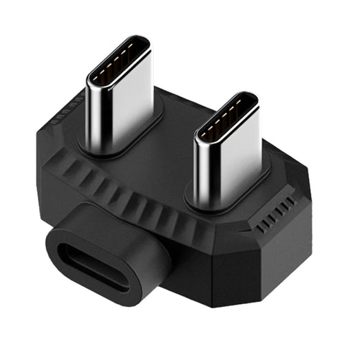 8-Pin to Dual Type-C Lavalier Microphone U-shaped Charging Adapter OTG Converter - 1