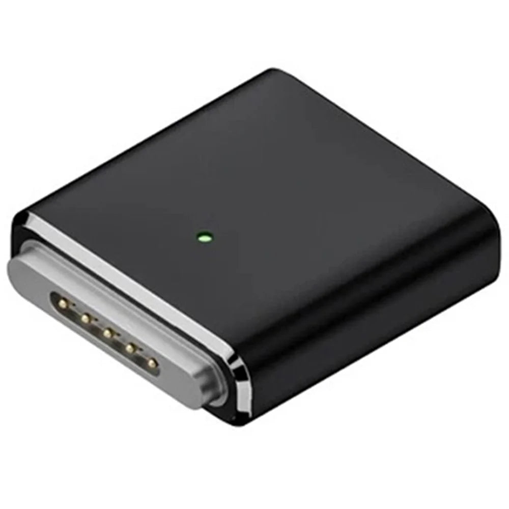 For MacBook PD 100W 3 to Type C Female Aluminum Alloy Converter - Black - 1