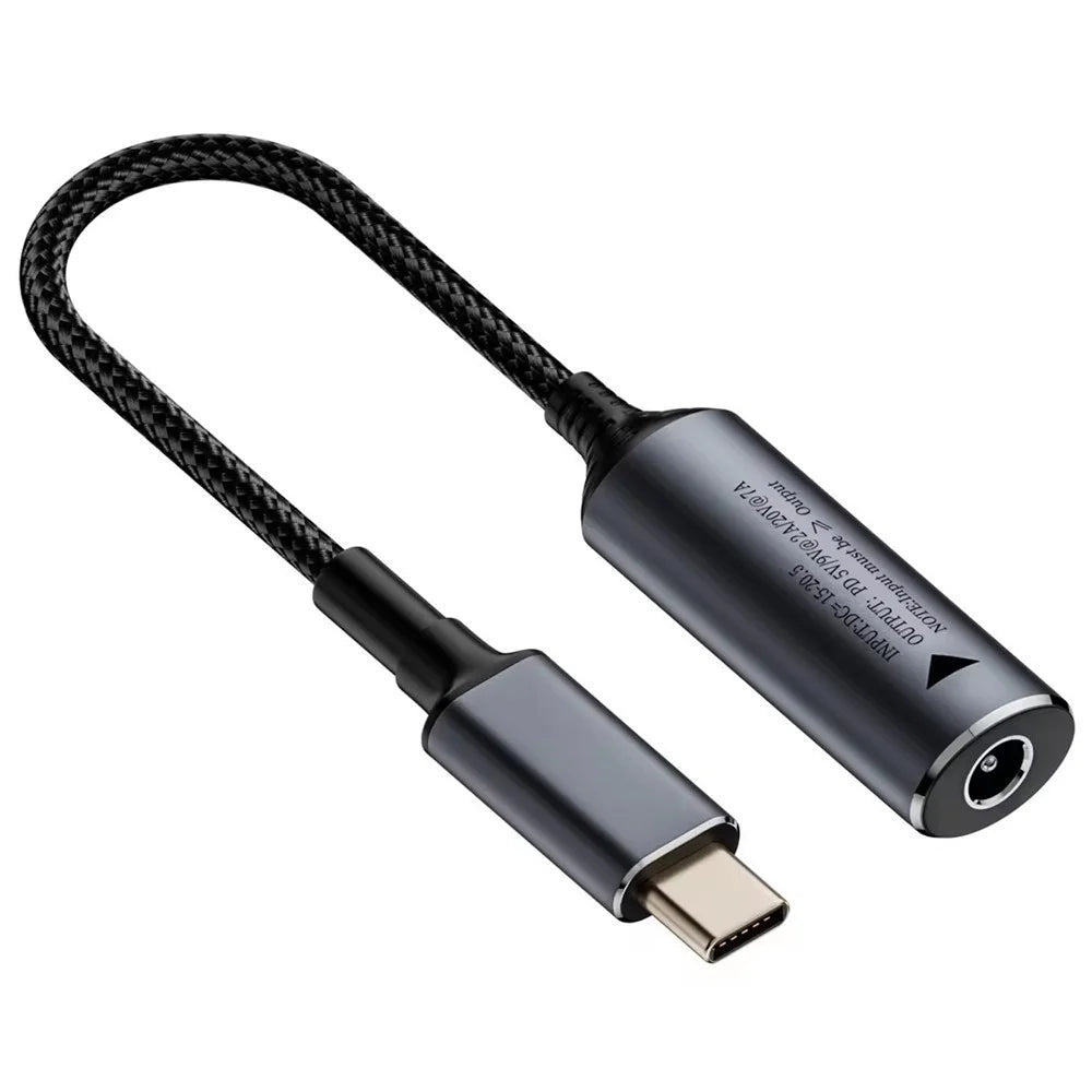 Laptop Type-C Power Adapter to DC 5.5x2.1mm Female Connector 140W Charger Plug - 1