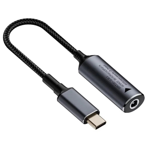 Braided Cable 5.5x2.5mm DC Female to Type-C Male Adapter Supports 140W Fast Charging - 1