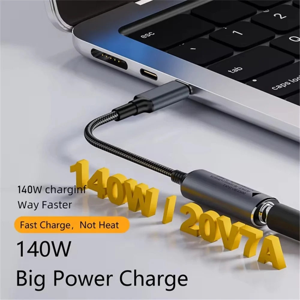 140W Fast Charging DC Charger Plug 7.9x0.9mm Female to Type-C Male Adapter - 2