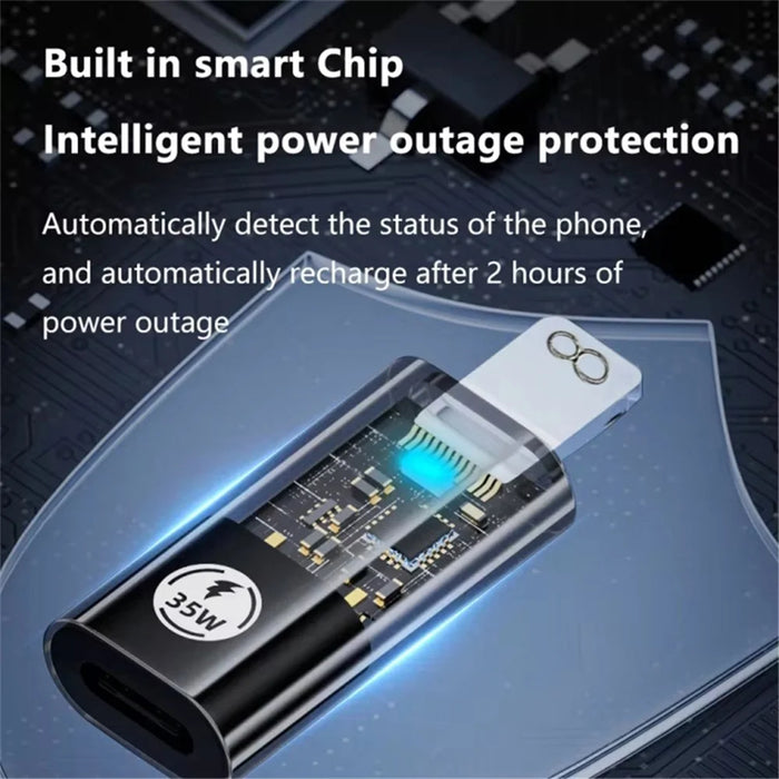 8 Pin Male to Type-C Female PD 35W Fast Charging Adapter Support Data Transmission - 5