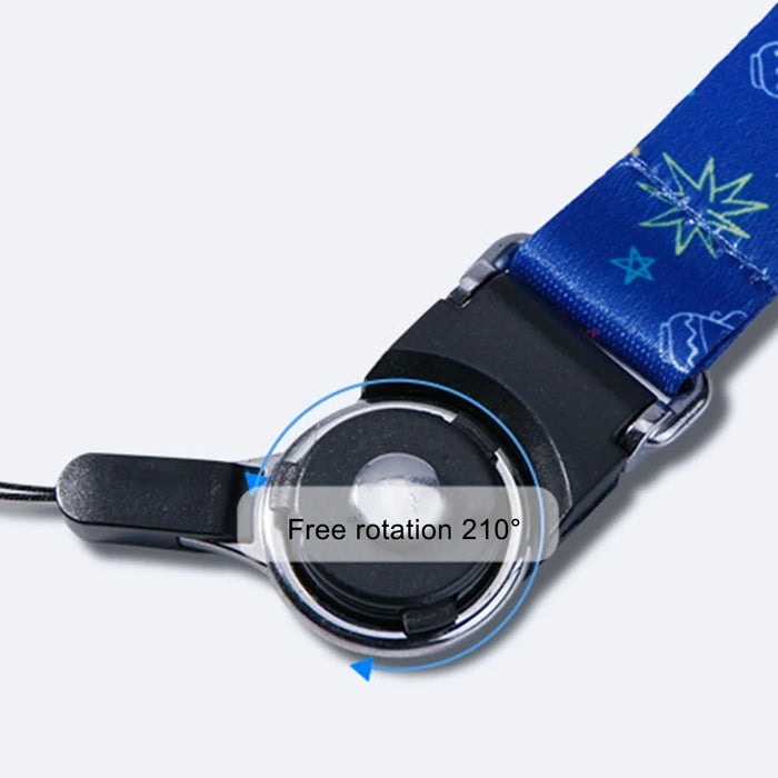 10Pcs / Pack 12 Constellations Cartoon Printed Rotating Buckle Lanyard Detachable Mobile Phone Name Tag Neck Strap - Leo - 5