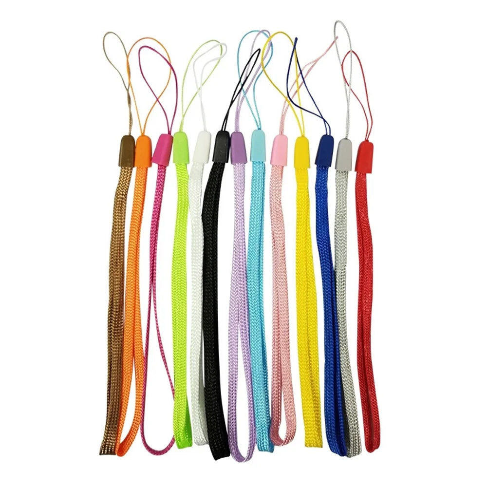 50Pcs / Pack Mobile Phone Anti-drop Anti-lost Nylon Wrist Rope Flashlight Power Bank Lanyard - Black - 2
