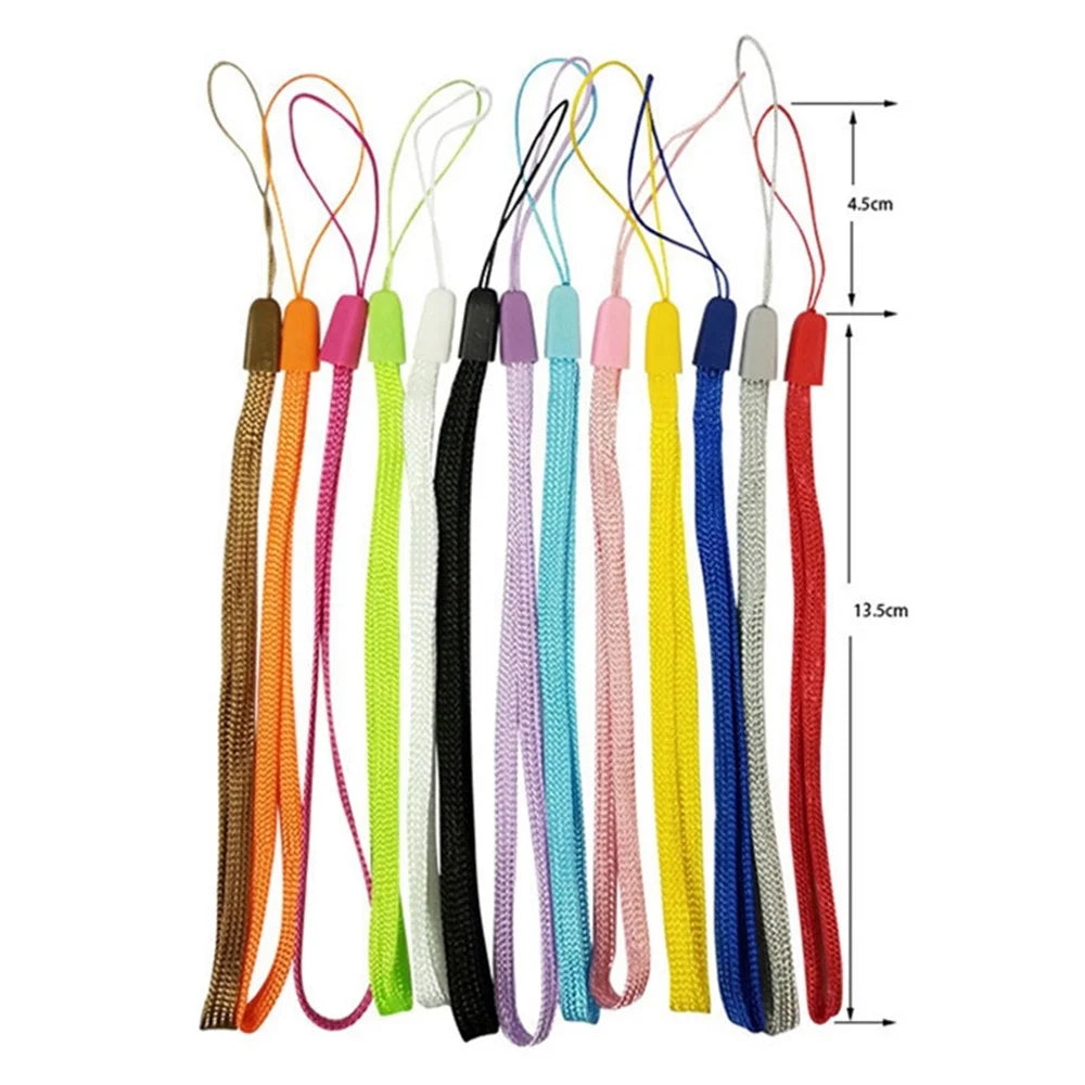 50Pcs / Pack Mobile Phone Anti-drop Anti-lost Nylon Wrist Rope Flashlight Power Bank Lanyard - Black - 3