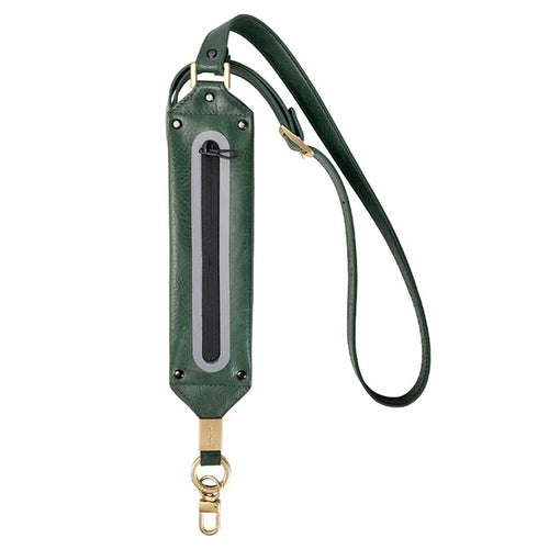 JOYSCOMM 2-in-1 PU Leather Zipper Pocket Adjustable Phone Carrying Crossbody Strap - Green - 1