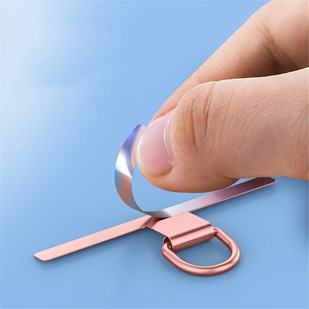 10Pcs / Pack Ultra Slim Phone Tether Tabs for Phone Case Lanyard Anti-Lost Metal Safety Patch with D Buckle - Champagne Gold - 3