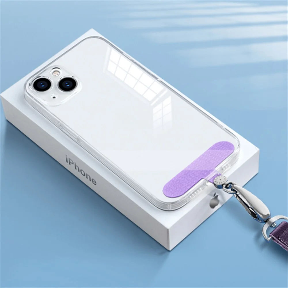 Phone Tether Tab Stainless Steel+Oxford Cloth Rotary Patch for Phone Strap Lanyard - Orange - 6