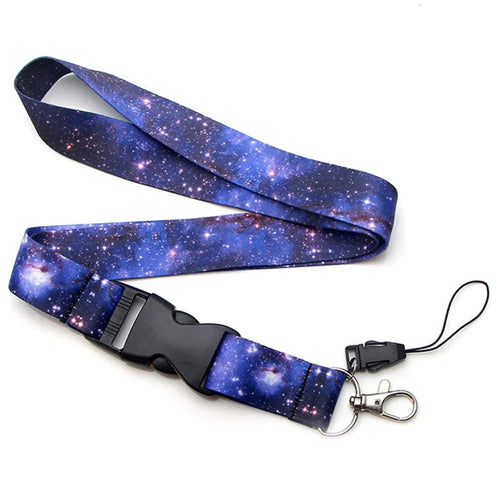 Starry Sky Detachable Lanyard Key Chain Holder Universal Phone Case Neck Strap for ID Card Badge - AL2385 - 1