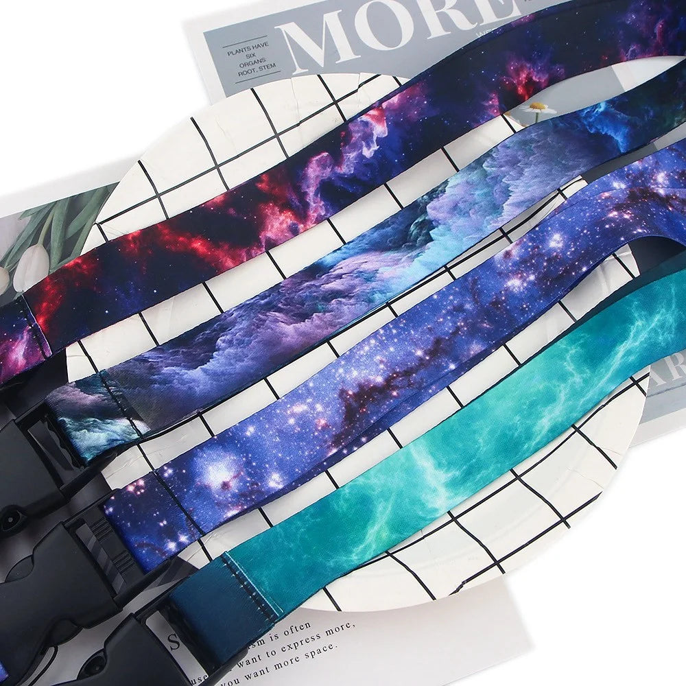 Starry Sky Detachable Lanyard Key Chain Holder Universal Phone Case Neck Strap for ID Card Badge - AL2385 - 3