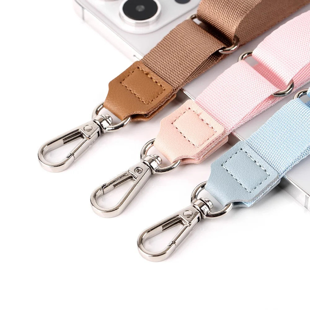 Adjustable Phone Lanyard Anti-Loss Polyester Crossbody Shoulder Strap with Tether Tab - Black - 5