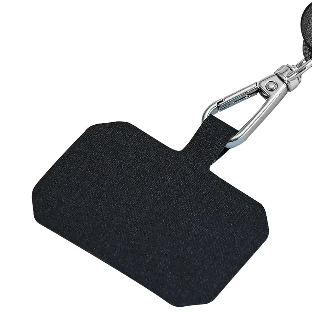 Nylon Phone Lanyard Adjustable Phone Neck Shoulder Strap with Tether Tab - Black / Green - 2