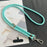 8mm Thickness Crossbody Phone Lanyard Strap with Patch Polyester Adjustable Nylon Neck Strap, Length: 1.5m - Mint Green - 1