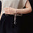 Phone Wrist Strap Lanyard Universal Hand Strap Square Rhinestones Decor, Length: 25cm - Crystal White - 3