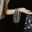 Phone Wrist Strap Lanyard Universal Hand Strap Square Rhinestones Decor, Length: 25cm - Crystal White - 6