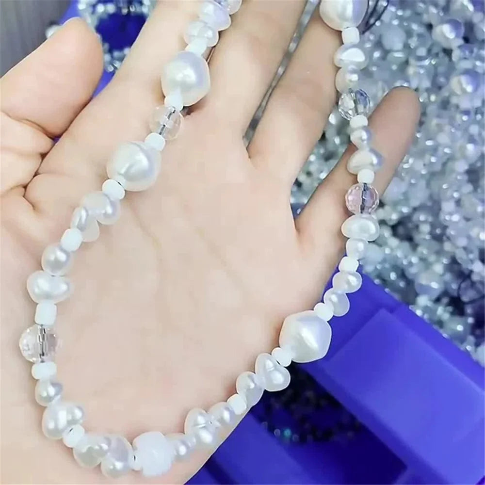 Beaded Phone Bracelet Strap Phone Lanyard Imitation Pearl Phone Charm, Length: 16cm+5cm - SZ-A220006C - 6