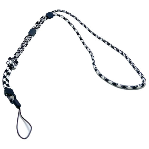 JLC-810 Universal Phone Lanyard Polyester Neck Strap Detachable Wristlet Strap Dual Use - Black+White Dots - 1
