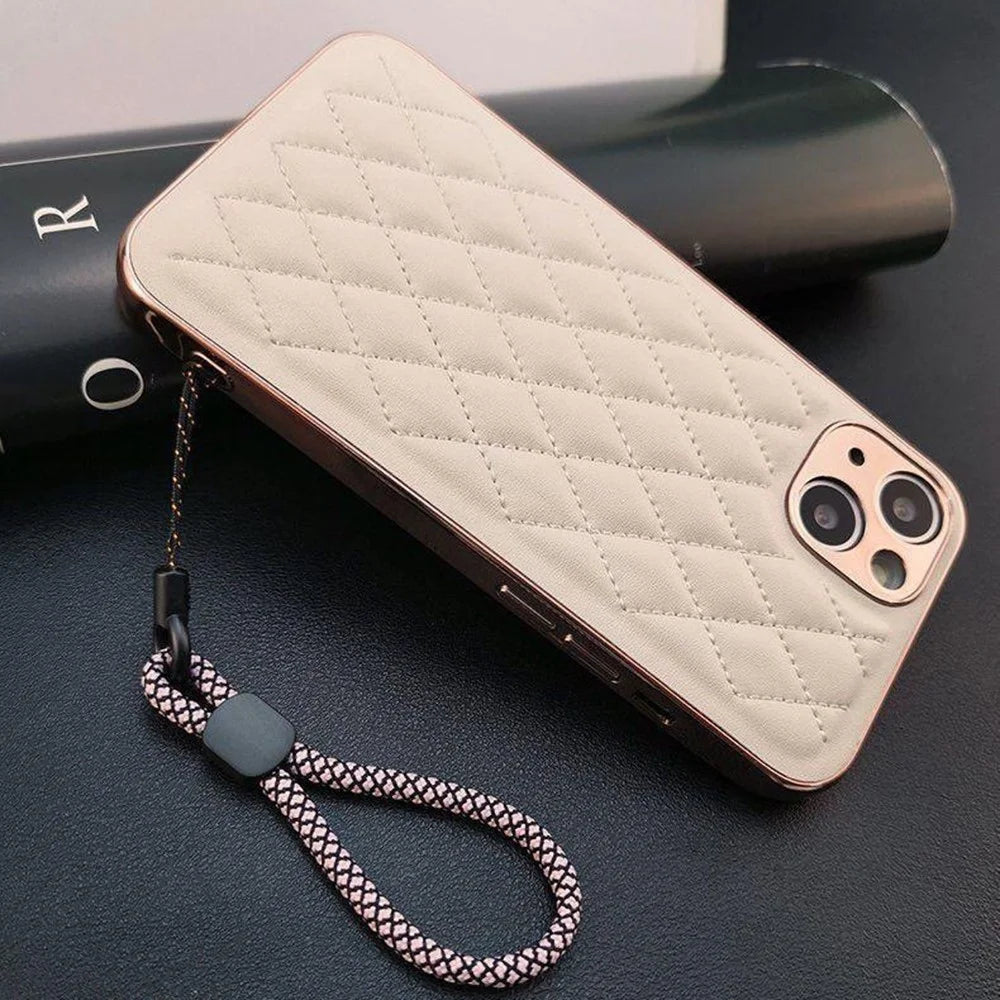 JLC-810 Universal Phone Lanyard Polyester Neck Strap Detachable Wristlet Strap Dual Use - Black+White Dots - 7