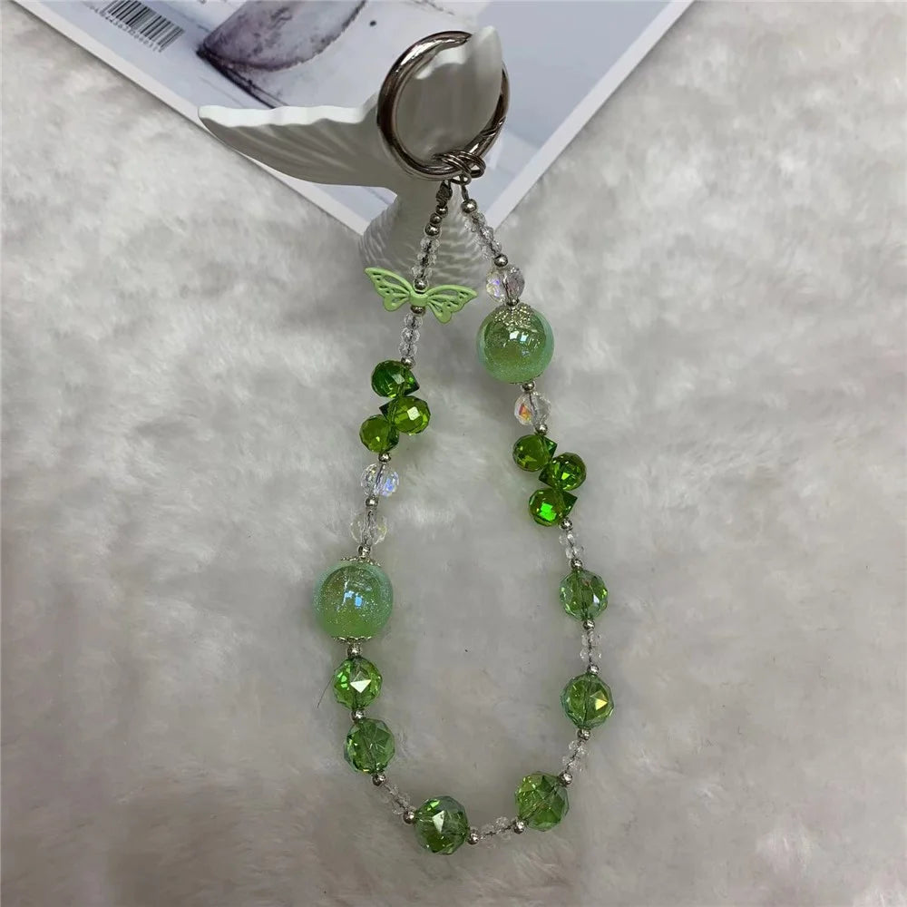 26cm Phone Charm Strap Lanyard Wrist Strap Beaded Phone Chain with Tether Tab - Style A - 1
