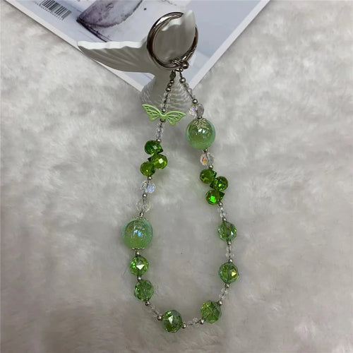 26cm Phone Charm Strap Lanyard Wrist Strap Beaded Phone Chain with Tether Tab - Style A - 1