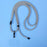 Crossbody Phone Lanyard 6mm Thick Polyester Adjustable Strap with Tether Tab, Total Length: 148cm - Light Grey - 3