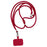 Crossbody Cell Phone Lanyard 5mm Thick Polyester Adjustable Neck Strap with Tether Tab, Total Length: 150cm - Red - 1