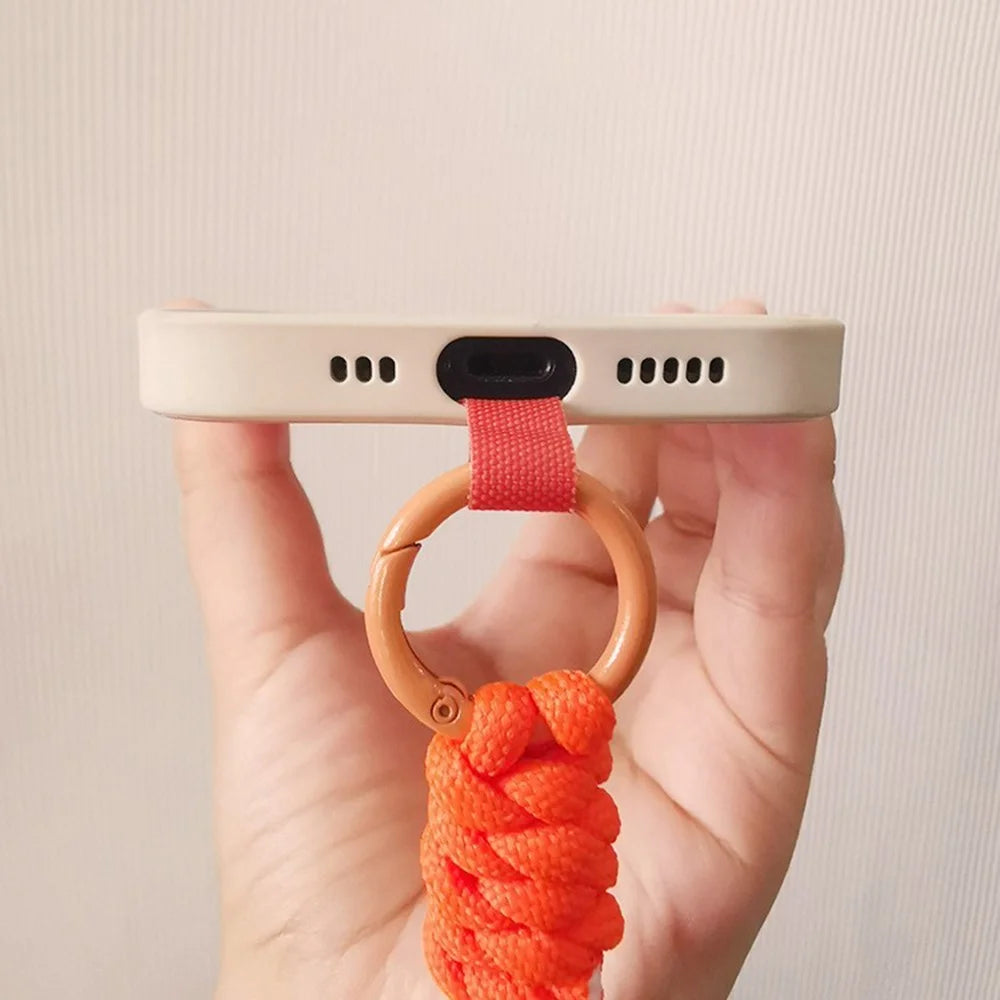 Phone Wrist Strap Adjustable Nylon Wrist Rope with Tether Tab, Toatl Length: 240mm - Brown+Coffee - 5