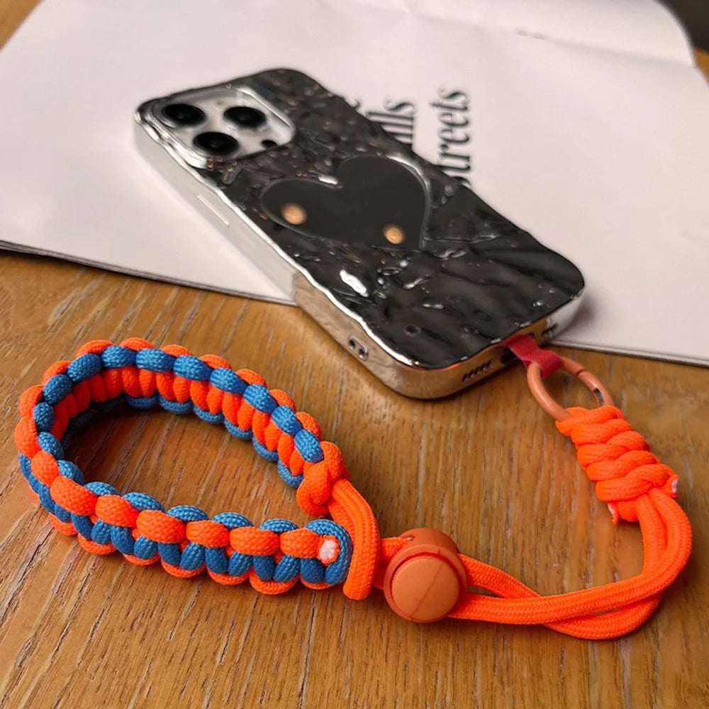 Phone Wrist Strap Adjustable Nylon Wrist Rope with Tether Tab, Toatl Length: 240mm - Brown+Coffee - 7