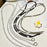 Beaded Phone Lanyard Crossbody 1.2m Anti-Lost Phone Charm Chains with Tether Tab - Pearl - 5