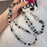 Retro Flower Beaded Cell Phone Chain Crossbody Strap 120cm Neck Strap with Tether Tab - 6
