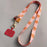 Crossbody Cell Phone Strap Universal Adjustable Phone Lanyard with Tether Tab, Folded Length: 61cm - Orange Circular Pattern - 1
